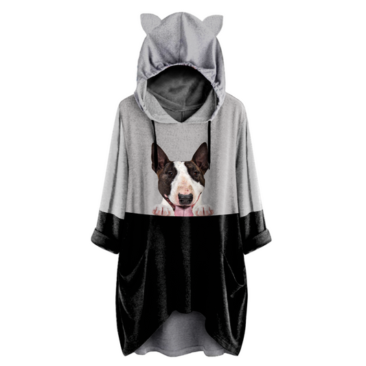 Can You See Me Now - Bull Terrier Hoodie With Ears V3
