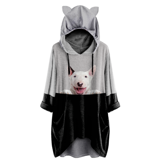 Can You See Me Now - Bull Terrier Hoodie With Ears V4