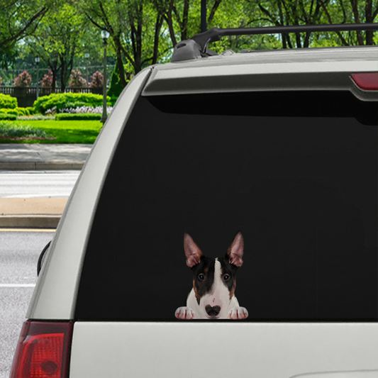 Can You See Me Now - Bull Terrier Car/ Door/ Fridge/ Laptop Sticker V4