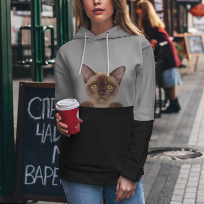 Kannst du mich sehen - Burmese Cat Hoodie V1