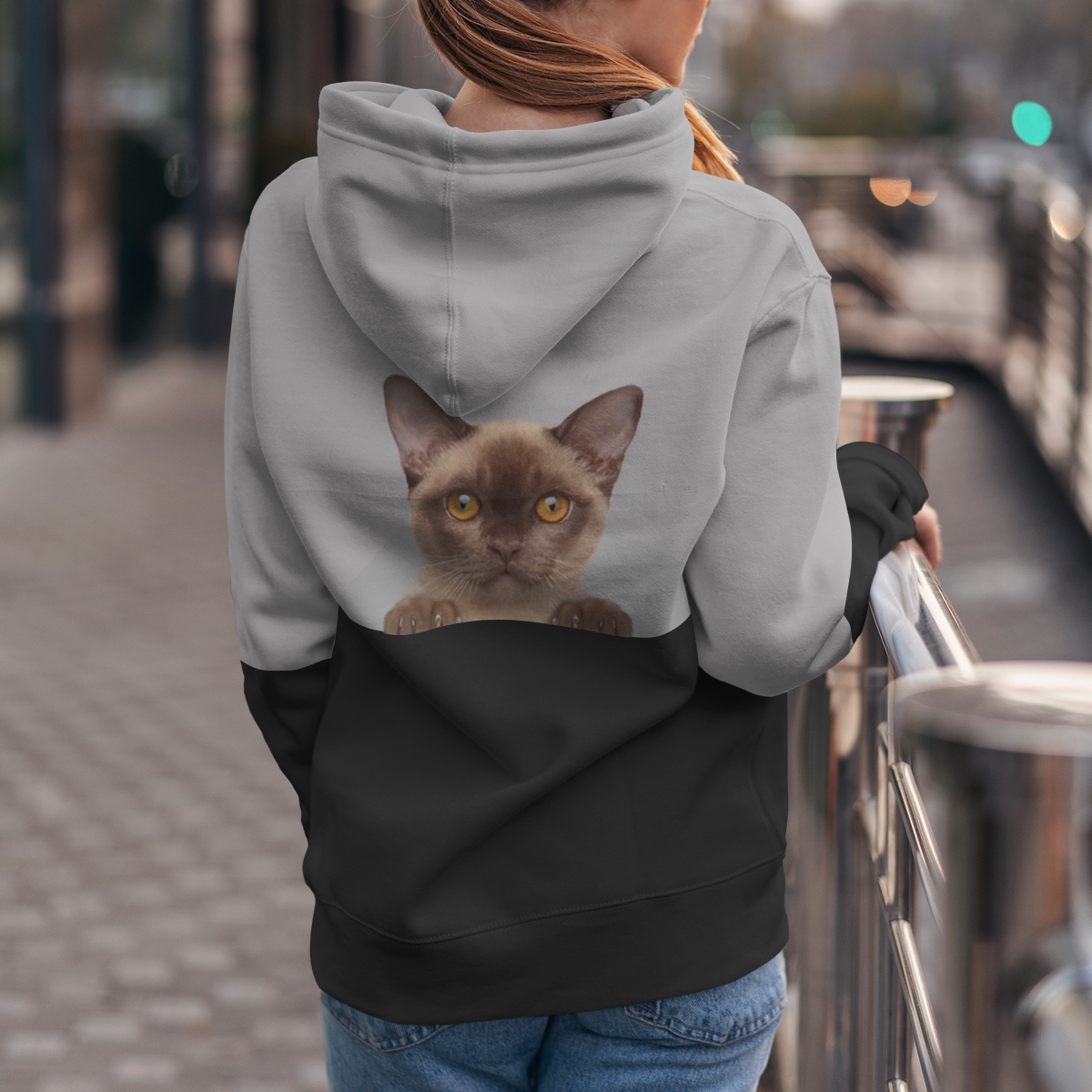 Can You See Me - Burmese Cat Hoodie V1