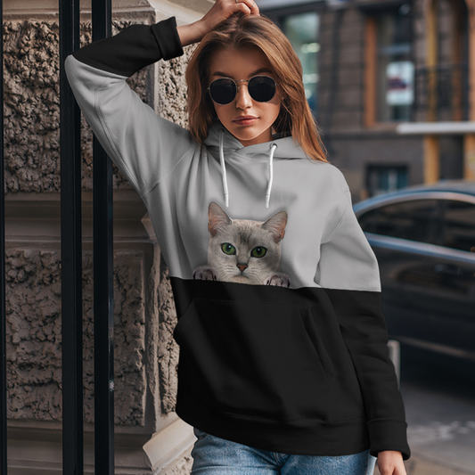 Kannst du mich sehen - Burmilla Cat Hoodie V1