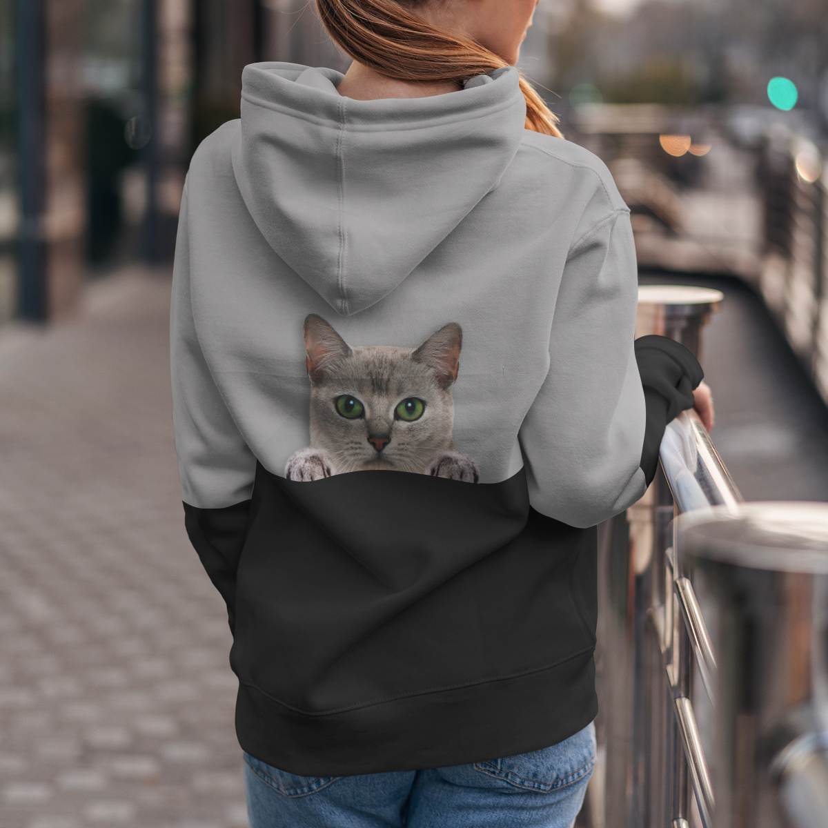 Kannst du mich sehen - Burmilla Cat Hoodie V1