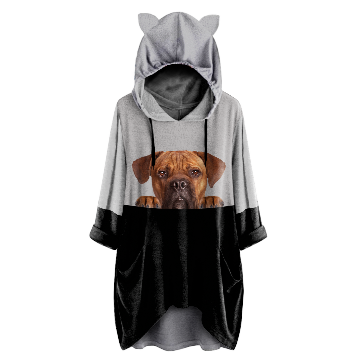 Can You See Me Now - Cane Corso Hoodie mit Ohren V1