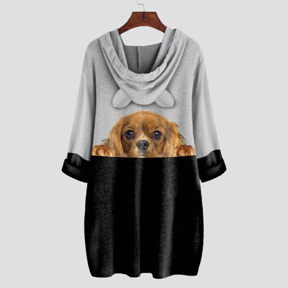 Can You See Me Now - Cavalier King Charles Spaniel Hoodie With Ears V2