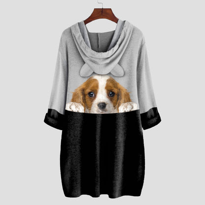 Can You See Me Now - Cavalier King Charles Spaniel Hoodie With Ears V3