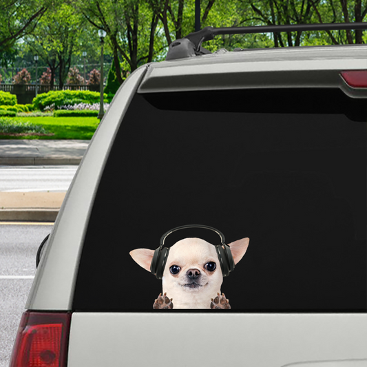 Can You See Me Now - Chihuahua Car Sticker V10