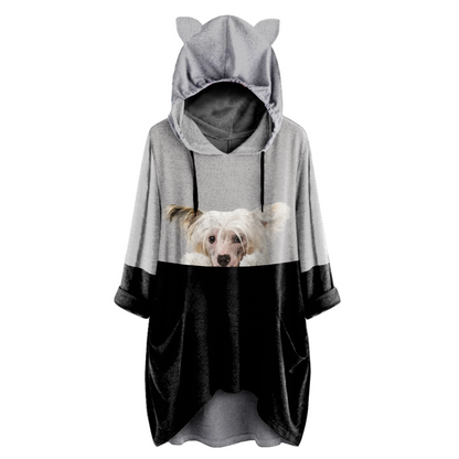 Can You See Me Now - Chinese Crested Hoodie With Ears V1