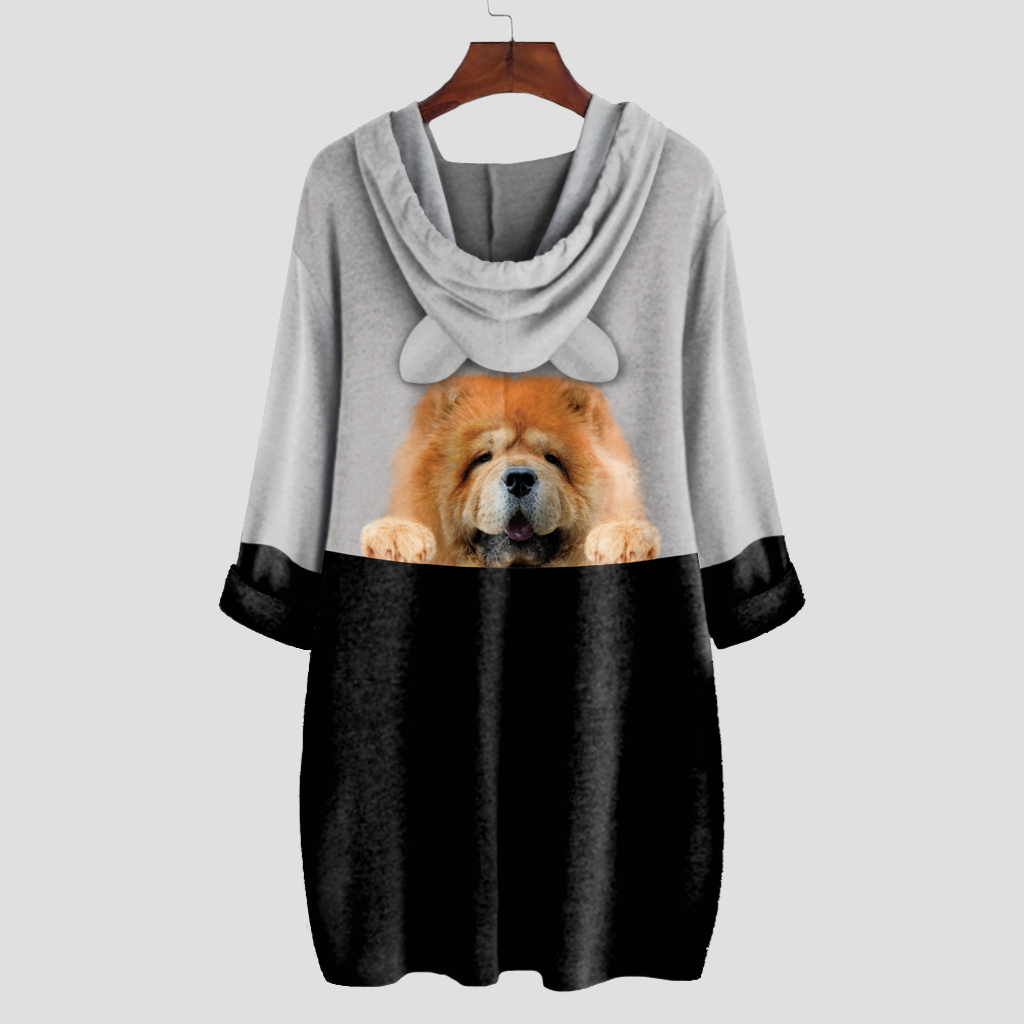 Can You See Me Now - Chow Chow Hoodie With Ears V1