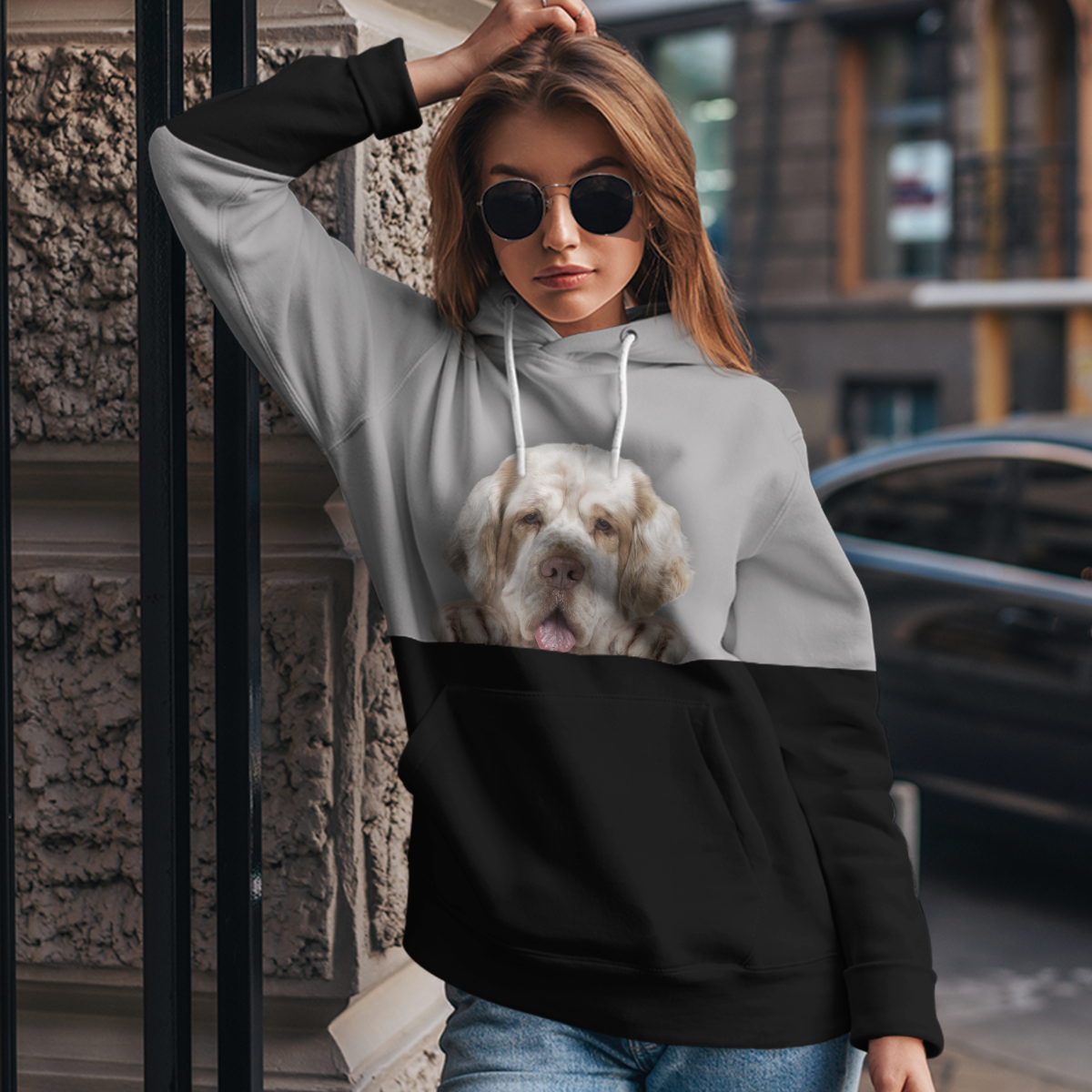 Can You See Me - Clumber Spaniel Hoodie V1