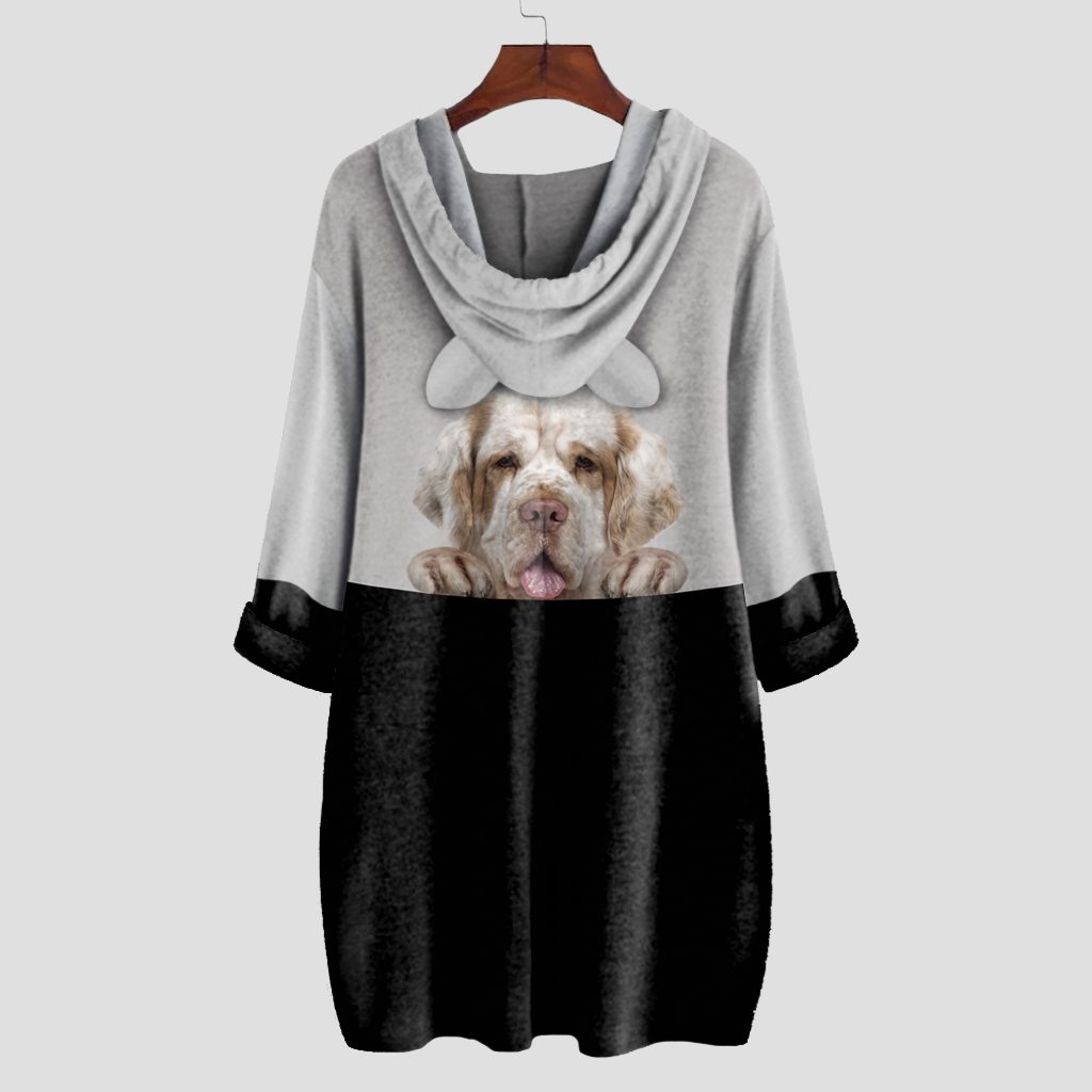 Can You See Me Now - Clumber Spaniel Hoodie With Ears V1