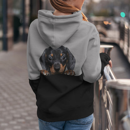 Kannst du mich sehen - Dackel Hoodie V3