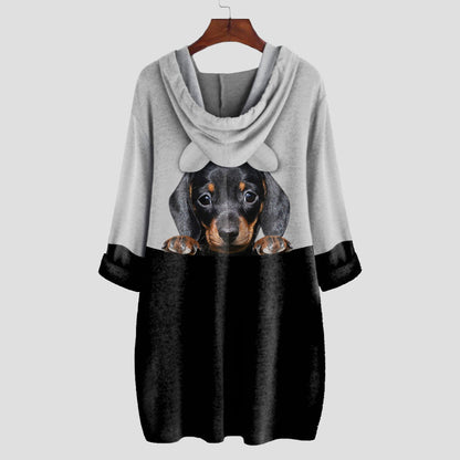 Can You See Me Now - Dachshund Hoodie With Ears V1