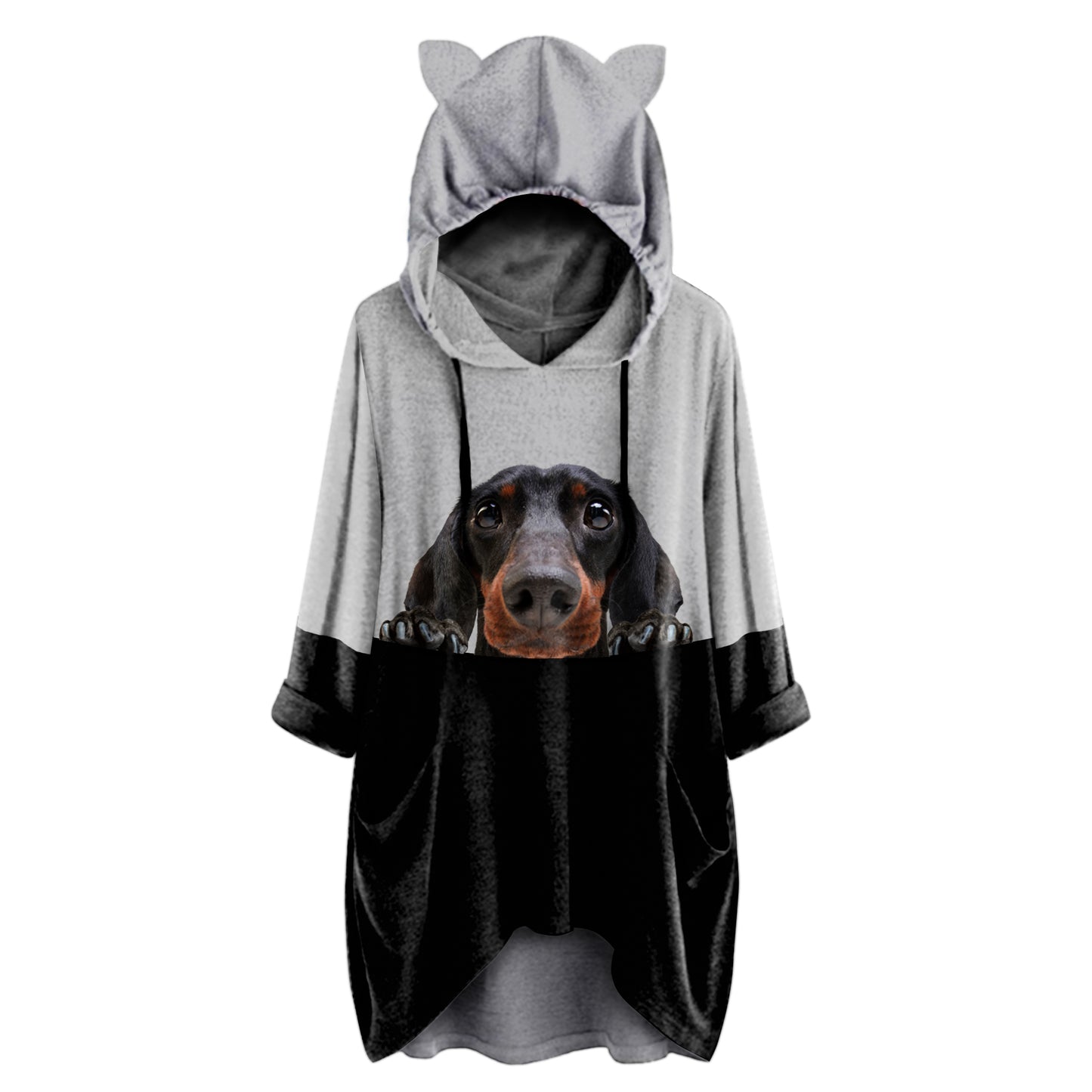 Can You See Me Now - Dachshund Hoodie With Ears V3