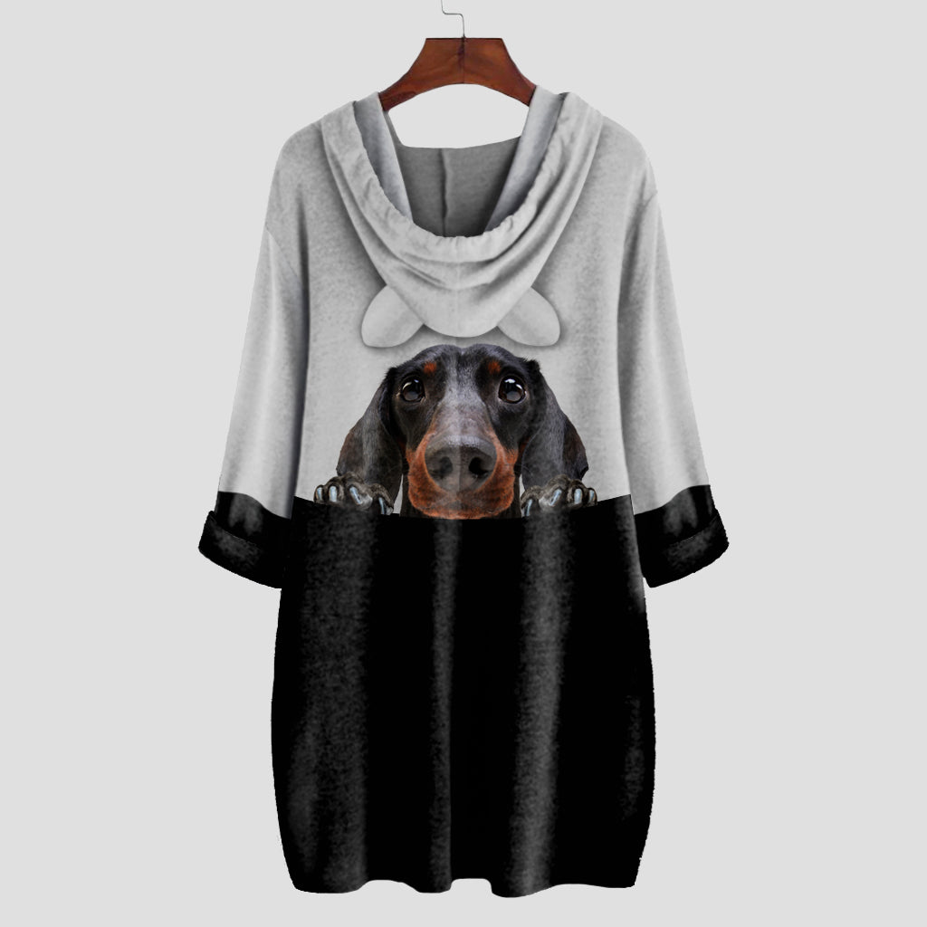 Can You See Me Now - Dachshund Hoodie With Ears V3