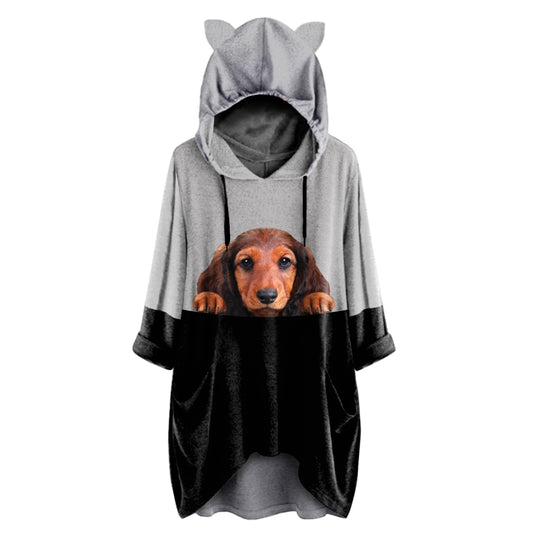 Can You See Me Now - Dachshund Hoodie With Ears V4