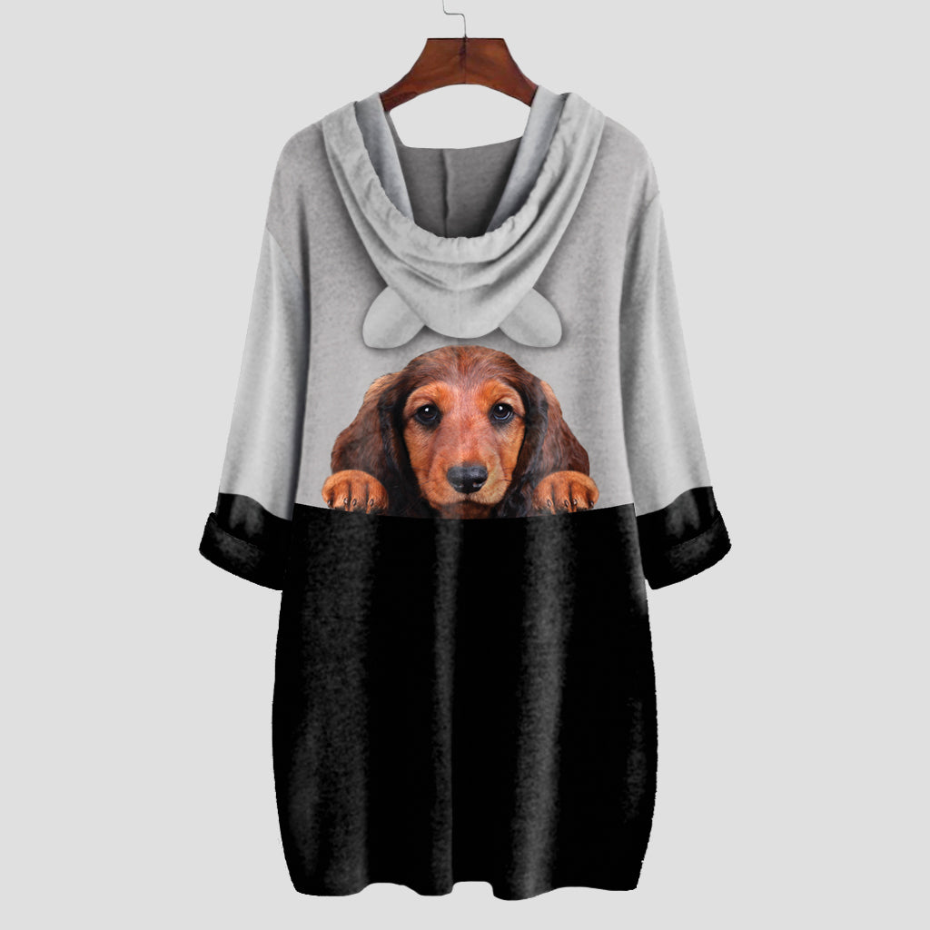Can You See Me Now - Dachshund Hoodie With Ears V4