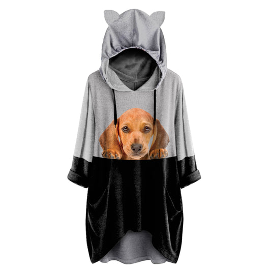 Can You See Me Now - Dachshund Hoodie With Ears V5