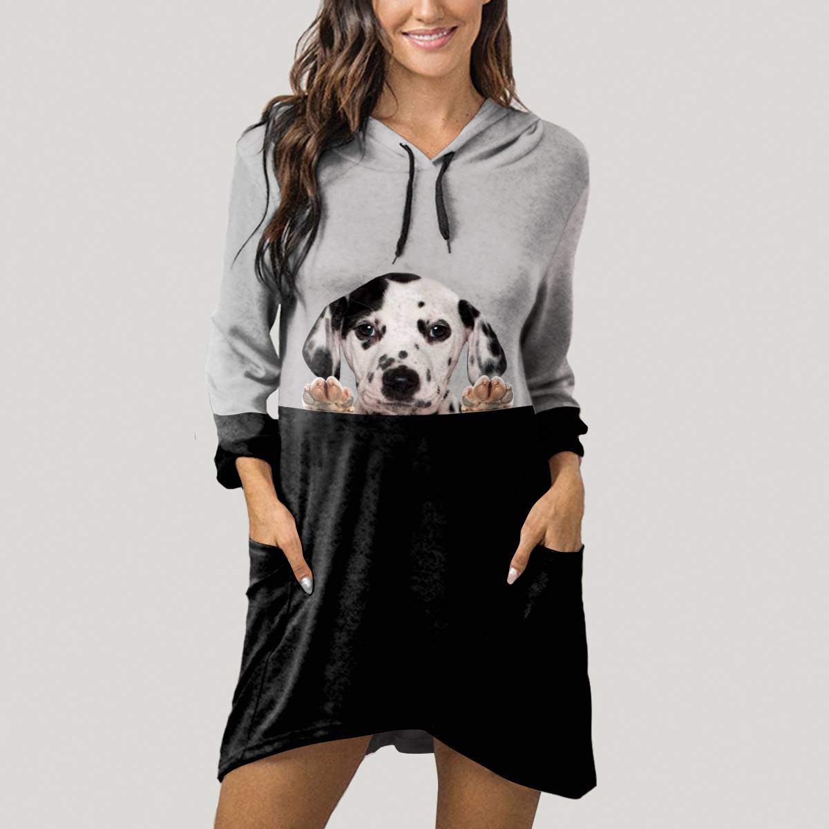 Can You See Me Now - Dalmatian Hoodie With Ears V1