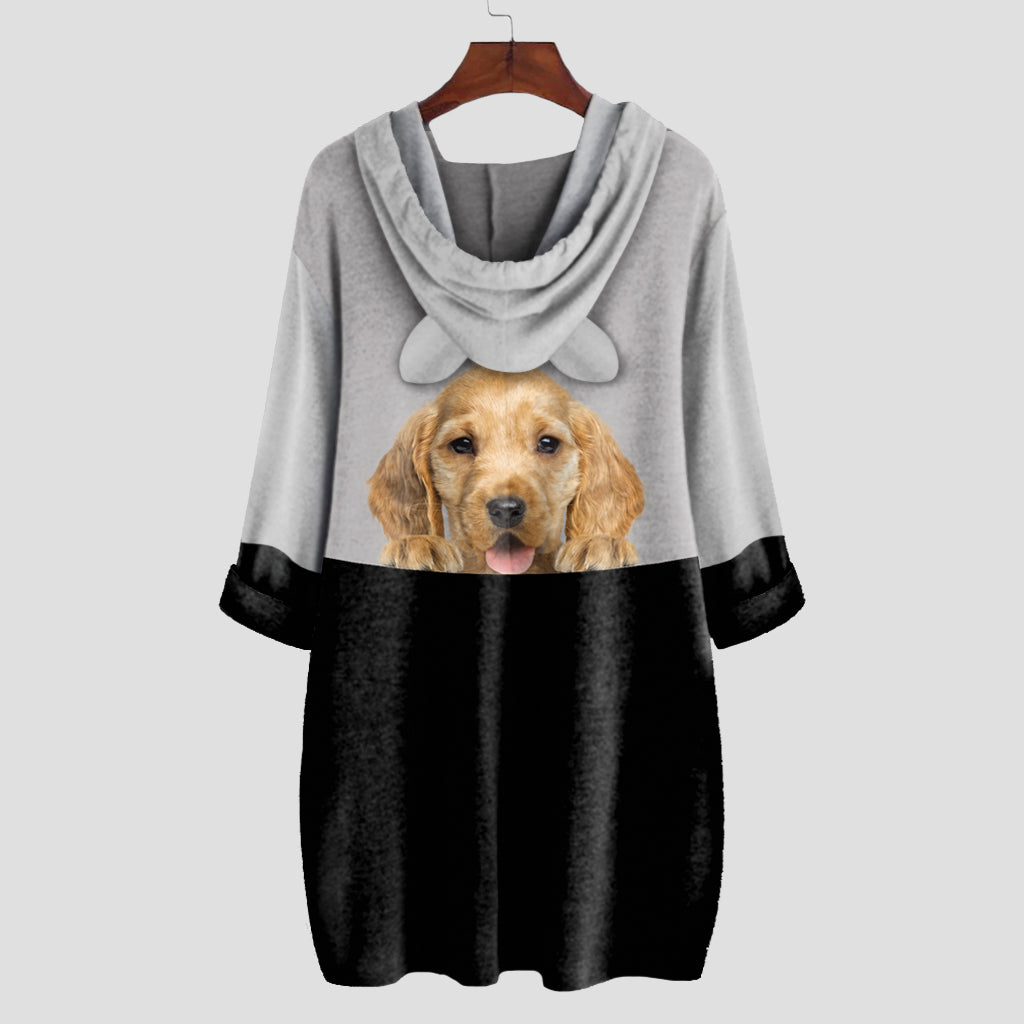 Can You See Me Now - English Cocker Spaniel Hoodie With Ears V1