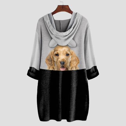 Kannst du mich jetzt sehen - Englischer Cocker Spaniel Kapuzenpullover mit Ohren V1