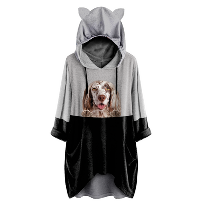 Can You See Me Now - English Setter Hoodie With Ears V1