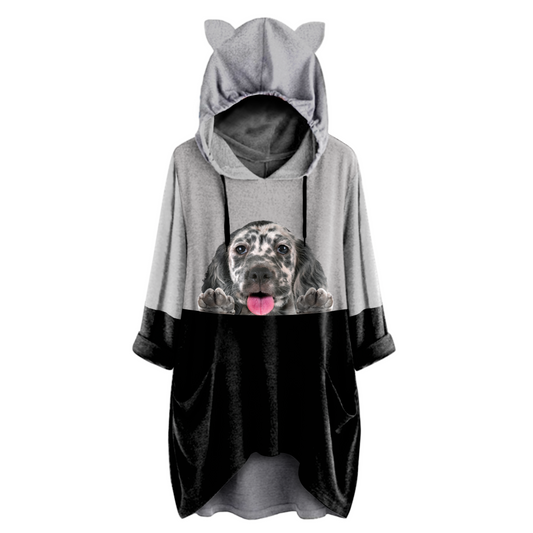 Can You See Me Now - English Setter Hoodie With Ears V2