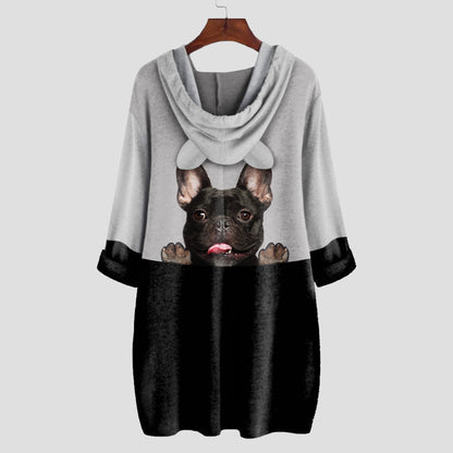 Can You See Me Now - French Bulldog Hoodie With Ears V2