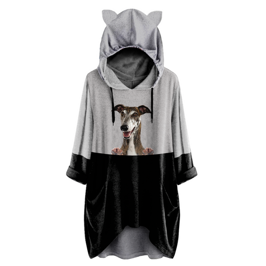 Can You See Me Now - Greyhound Hoodie With Ears V1