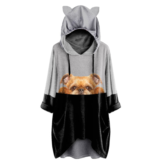 Can You See Me Now - Griffon Bruxellois Hoodie With Ears V1