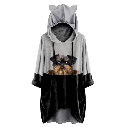 Can You See Me Now - Griffon Bruxellois Hoodie With Ears V3