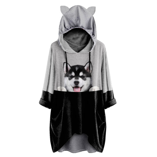 Can You See Me Now - Husky Hoodie With Ears V1