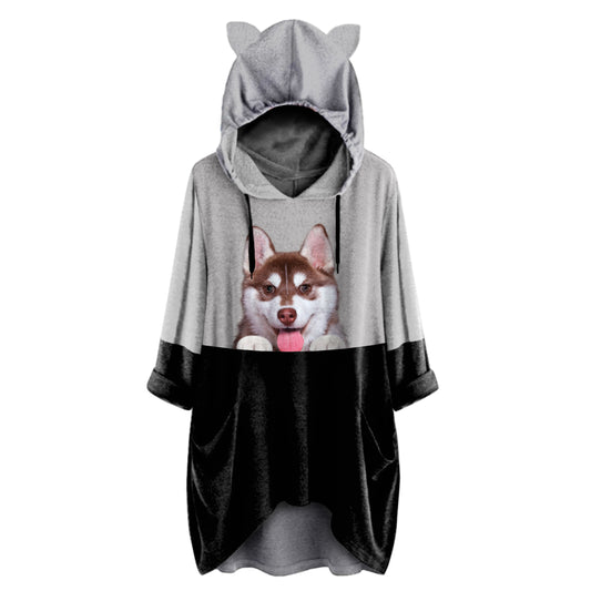 Can You See Me Now - Husky Hoodie With Ears V2