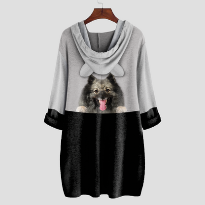 Can You See Me Now - Keeshond Hoodie With Ears V1