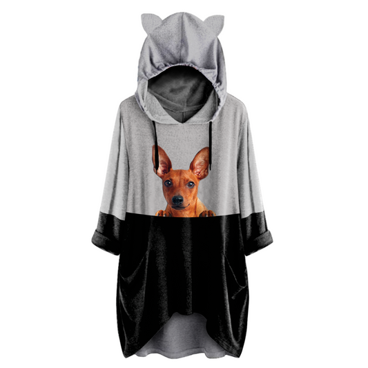 Can You See Me Now - Miniature Pinscher Hoodie With Ears V1