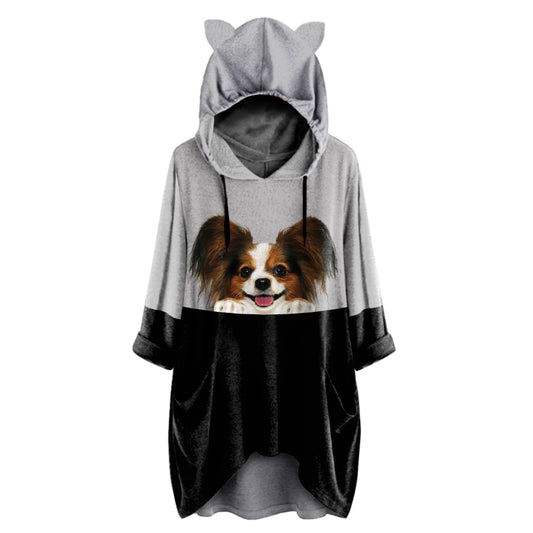 Can You See Me Now - Papillon Hoodie With Ears V1