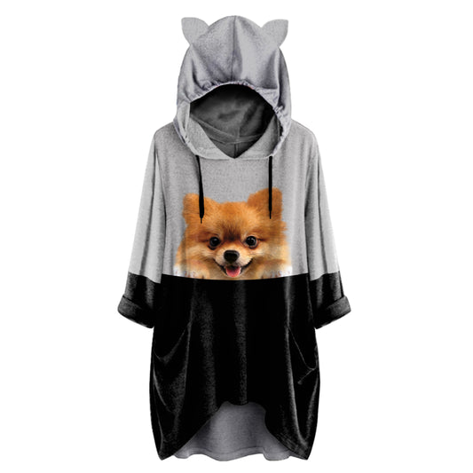 Can You See Me Now - Pomeranian Hoodie With Ears V1