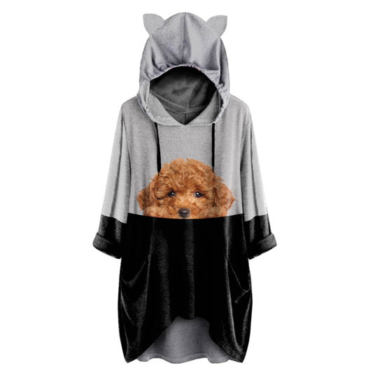Can You See Me Now - Poodle Hoodie With Ears V1