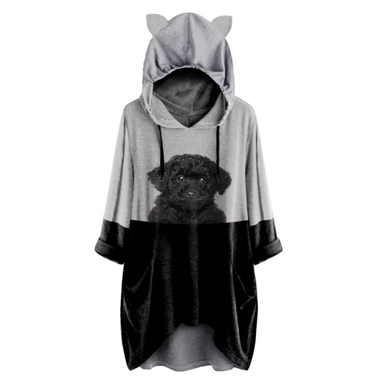 Can You See Me Now - Poodle Hoodie With Ears V3