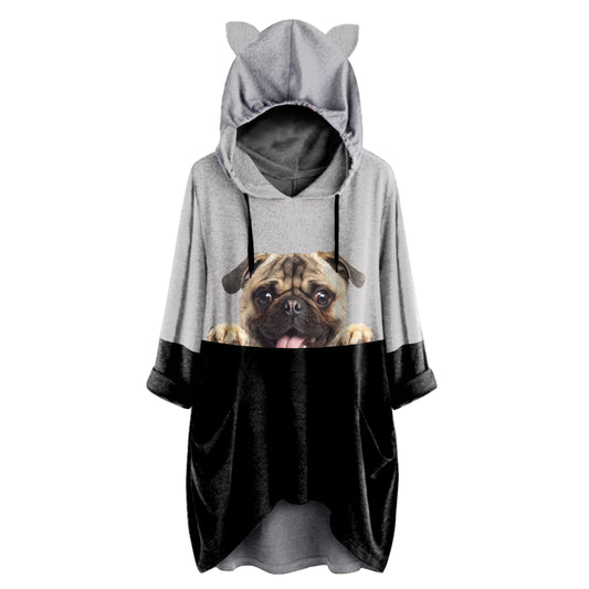 Can You See Me Now - Pug Hoodie With Ears V1