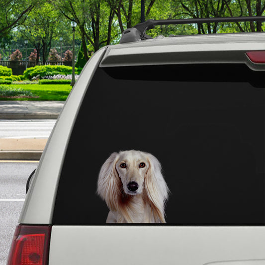 Can You See Me Now - Saluki Car Sticker V1