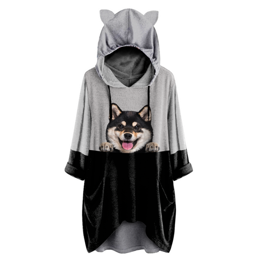 Can You See Me Now - Shiba Inu Hoodie With Ears V1