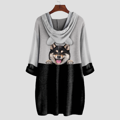 Can You See Me Now - Shiba Inu Hoodie With Ears V1