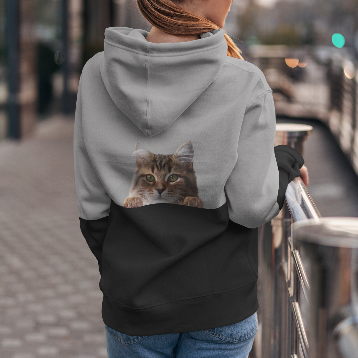 Kannst du mich sehen - Sibirischer Katzen-Hoodie V1