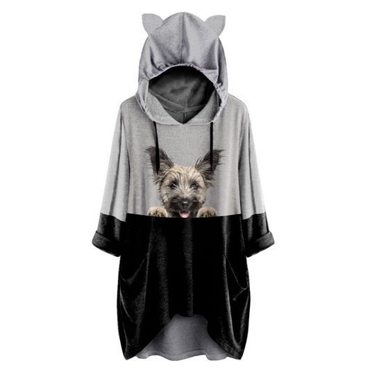 Can You See Me Now - Skye Terrier Hoodie With Ears V1