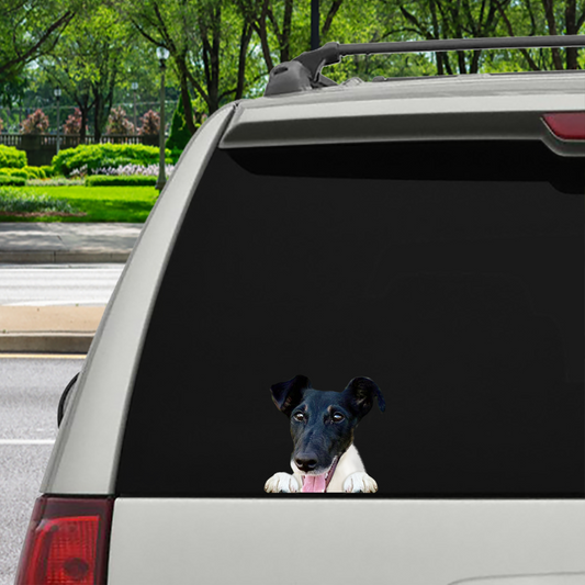 Can You See Me Now - Smooth Fox Terrier Car/ Door/ Fridge/ Laptop Sticker V3