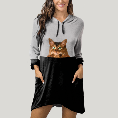 Can You See Me Now - Somali Cat Hoodie With Ears V1