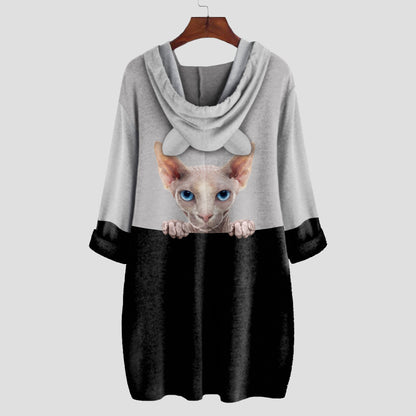 Can You See Me Now - Sphynx Cat Hoodie With Ears V1