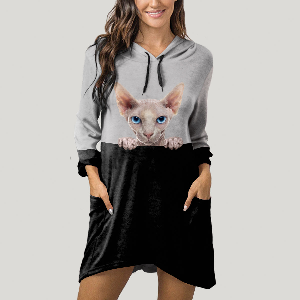 Can You See Me Now - Sphynx Cat Hoodie With Ears V1