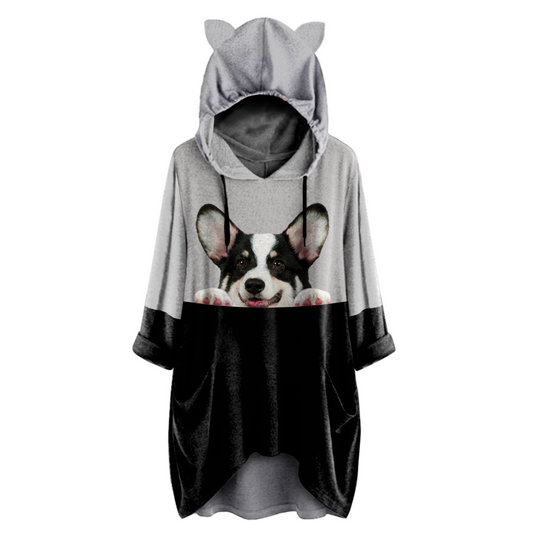 Can You See Me Now - Welsh Corgi Hoodie With Ears V2